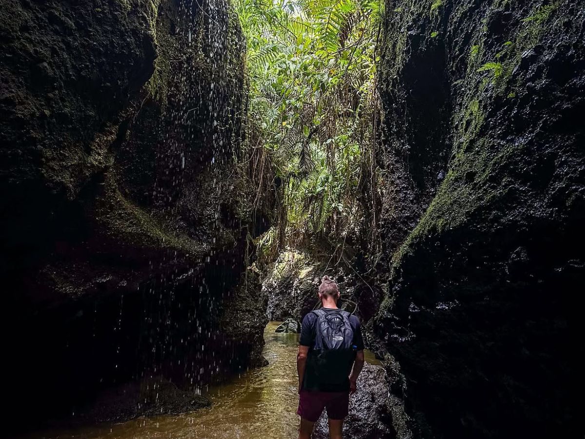 Peaceful Hidden Waterfall in Tetebatu